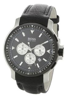 Hugo Boss 1512105 Black Dial Black Leather