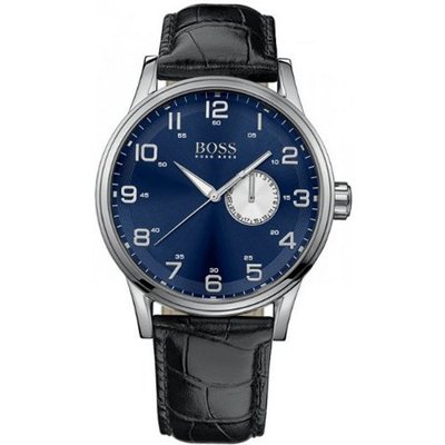 Hugo Boss Blue Dial Black Leather 1512790