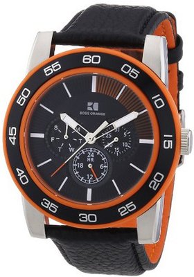 uHugo Boss Boss Orange Quartz Multifunktion 1512860 with Leather Strap 
