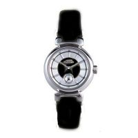Hush Puppies HP.3027L.2502 Petite Round Analog Stainless Steel Black Leather