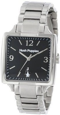 Hush Puppies HP.3667L.1502 Orbz Rectangular Stainless Steel Black Dial