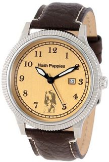 Hush Puppies HP.3676M.2519 1958 Round Stainless Steel Brown Genuine Leather Date