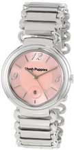 Hush Puppies HP.3696L.1512 Orbz Round Stainless Steel Pink Dial Date