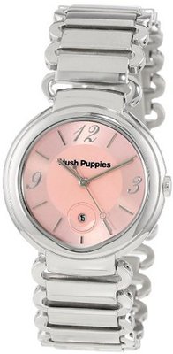 Hush Puppies HP.3696L.1512 Orbz Round Stainless Steel Pink Dial Date