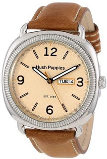 Hush Puppies HP.3797M.2519 1958 Stainless Steel and Brown Leather