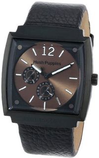 Hush Puppies HP.7094M.2508 Freestyle Black Ion-Plated Coated Stainless Steel 24-Hour Date