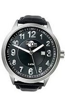 HydrOlix 3-Hand Black Leather/Black Dial Unisex #XA00222