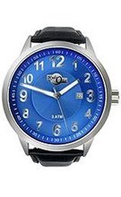 HydrOlix 3-Hand Black Leather/Blue Dial Unisex #XA00223