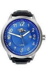 HydrOlix 3-Hand Black Leather/Blue Dial Unisex #XA00223