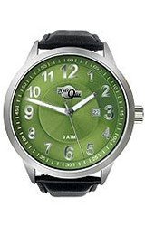 HydrOlix 3-Hand Black Leather/Green Dial Unisex #XA00224