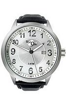HydrOlix 3-Hand Black Leather/Silver Dial Unisex #XA00221