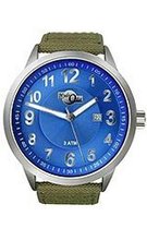 HydrOlix Three-Hand Green Web Fabric/Blue Dial #XA00208