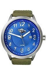 HydrOlix Three-Hand Green Web Fabric/Blue Dial #XA00208