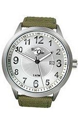 HydrOlix Three-Hand Green Web Fabric/Silver Dial #XA00206