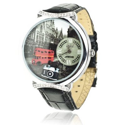iB-iP London Bus Unisex-Adult Dress Wrist