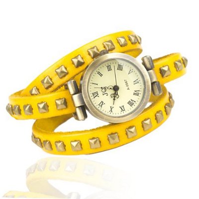 iB-iP Three Circles Square Rivet Unisex-Adult Dress Wrist