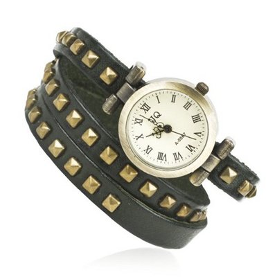 iB-iP Three Circles Square Rivet Unisex-Adult Dress Wrist