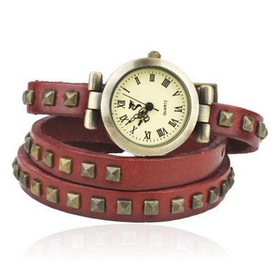 iB-iP Three Circles Square Rivet Unisex-Adult Dress Wrist