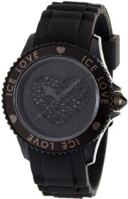 Ice- Ice-Love Swarovski Crystal Black Unisex LOBKUS10