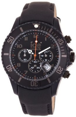 uIce-Watch Ice- Chrono - Matte Black - Big #CH.BK.B.L.11 