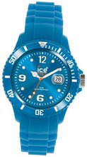Ice- Unisex SS.FB.U.S.11 Blue Silicone Quarts with Blue Dial