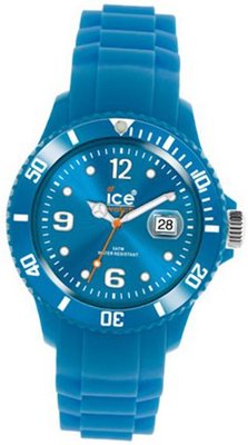 Ice- Unisex SS.FB.U.S.11 Blue Silicone Quarts with Blue Dial