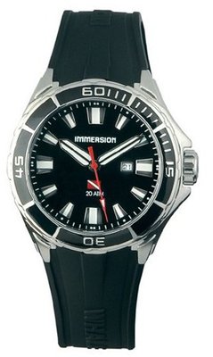 Immersion IM6853 Unisex Quartz Analogue Black Dial Black Plastic Strap