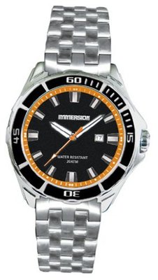 Immersion IM6867 Gents Quartz Analogue Black Dial Grey Steel Strap