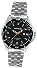 Immersion IM6868 Gents Quartz Analogue Black Dial Grey Steel Strap