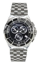 Immersion IM6871S Gents Quartz Analogue Black Dial Grey Steel Strap