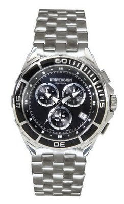 Immersion IM6871S Gents Quartz Analogue Black Dial Grey Steel Strap