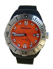 Immersion IM6992 Gents Automatic Analogue Orange Dial Black Plastic Strap