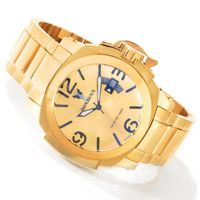 Imperious Man of War Swiss Made Automatic 18k Plated Stainless Steel Bracelet