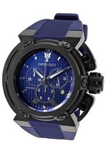 X-Wing Chronograph Blue Carbon Fiber Dial Black IP Case Blue Polyurethane