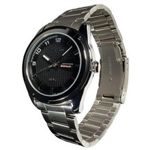 Impulse Grid Bi-Lingual Day/Date Stainless Steel Calendar Silver/Black IM8536SL