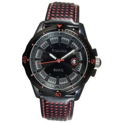 Impulse Quartz Round Spotted Band Black/Black/Red IM8540LLR