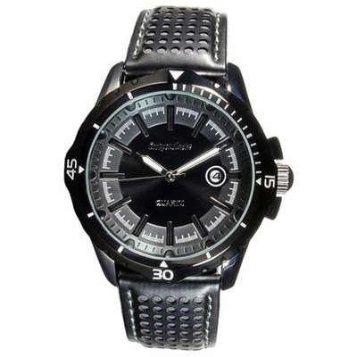 Impulse Quartz Round Spotted Band Black/Black/White M8540LLW