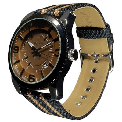 Impulse Quartz Round Striped Band IM8542SLC