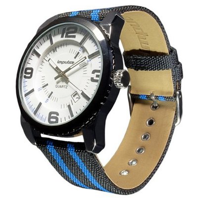 Impulse Quartz Round Striped Band IM8542SLW