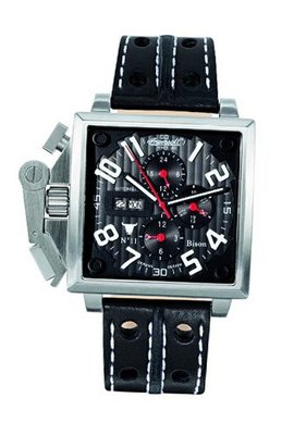 Ingersoll IN1613BKWH Bison Number 11 Automatic Square Dial