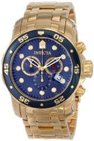 Invicta 0073 Pro Diver Collection Chronograph 18k Gold-Plated