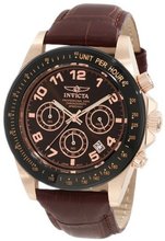 Invicta 10712 Speedway Brown Dial Brown Leather