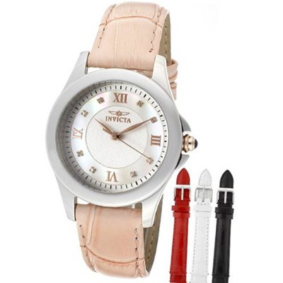 Invicta 12544 Angel Mother-Of-Pearl Dial Diamond Interchangeable Straps