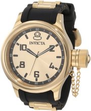 Invicta 1438 Russian Diver Gold Dial Black Polyurethane