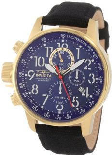 Invicta 1516 I Force Collection 18k Gold Ion-Plated Stainless Steel and Cloth