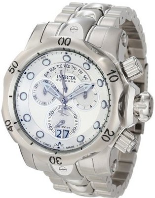 Invicta 1537 Reserve Venom Chronograph Silver Dial Stainless Steel