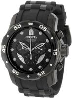 Invicta 6986 Pro Diver Collection Chronograph Black Dial Black Polyurethane