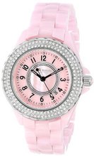 Isaac Mizrahi IMN45P Crystal Bezel Pale Pink Ceramic Bracelet