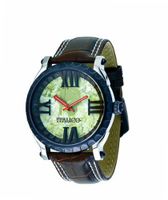 Italico ITCB05-F Colosseum Bronze IP Marbleized Green Dial Leather