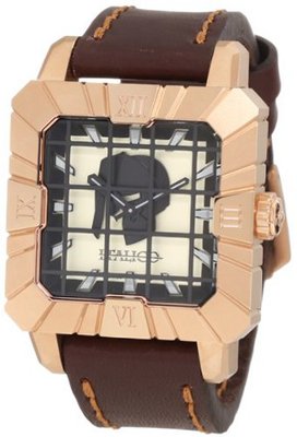 Italico ITGR03-F Gladiatore Sqaure Rose Gold IP Luminous Leather